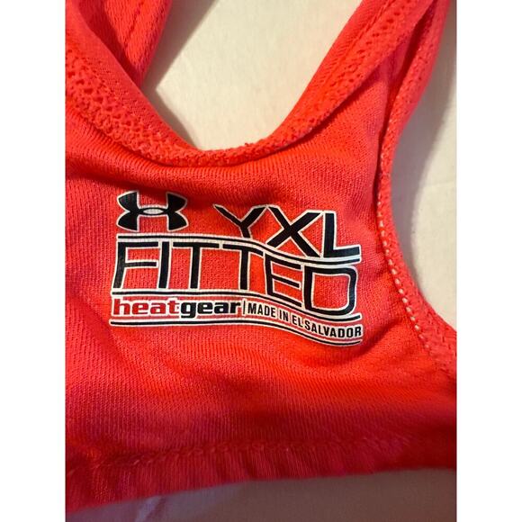 Under Armor Halter Top Tank Bra Athletic Pink Exercise Running Girls Youth XL - Picture 3 of 5